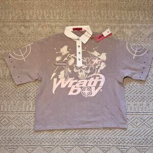 Wrathboy Latte Polo Shirt Size Small NWT